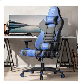 Office Chair : Blue Black Furgle Gaming Chair With Ergonomic Padding