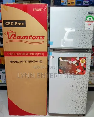 *Ramtons Fridge Double Fridge 128litres Rf171 Silver