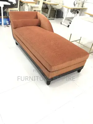 Elegant Burnt Orange Chaise Lounge