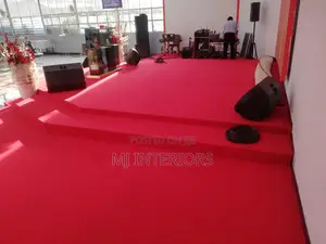 Comfort Red Delta Carpet for Prayer Room Installation