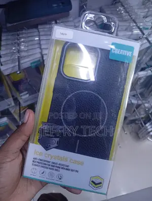 iPhone 16 Pro Max Black Leather-Textured Protective Phone Case