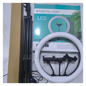14 Inch Ring Light With 3 Phone Holders and Tripod Stand