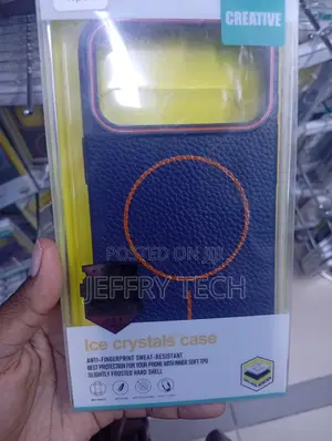 iPhone 17 Pro/Pro Max Magnetic Leather Case Blue Grained