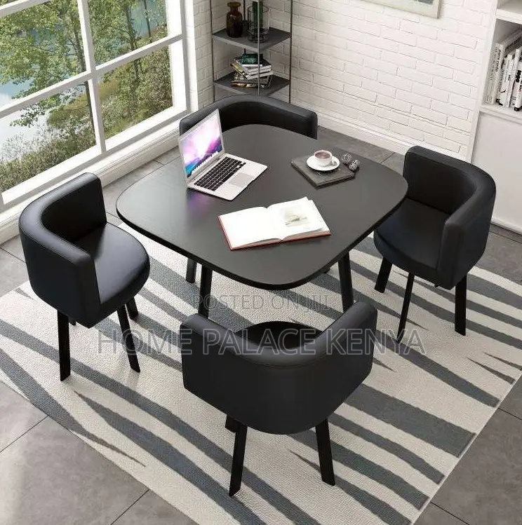 Dining Set: 4 Seater Stylish Square Marble Dining Table Set