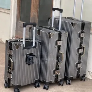 3-in-1 Luxurious Managerial Aluminum Zippless Suitcase Set
