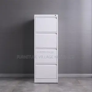 Modern Full White 4-Drawer Office File Cabinet
