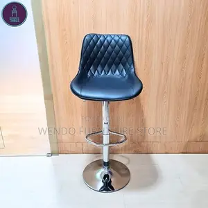 Barstool : Black Diamond-Quilted Pu Leather Barstool,