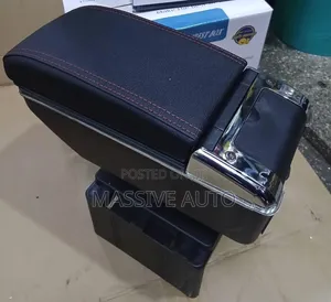 Black Car Armrest Console
