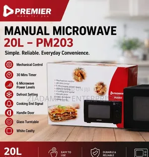 Premier Microwave,Premier Manual Microwave Oven 20 Litres