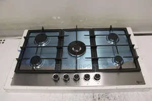 90cm Stainless Steel 5 Burner Roch Inbuilt Gas Cooker