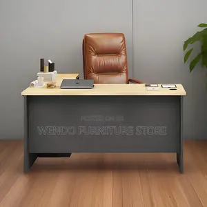 Office Desk : Modern 120cm L-Shaped Executive Office Desk
