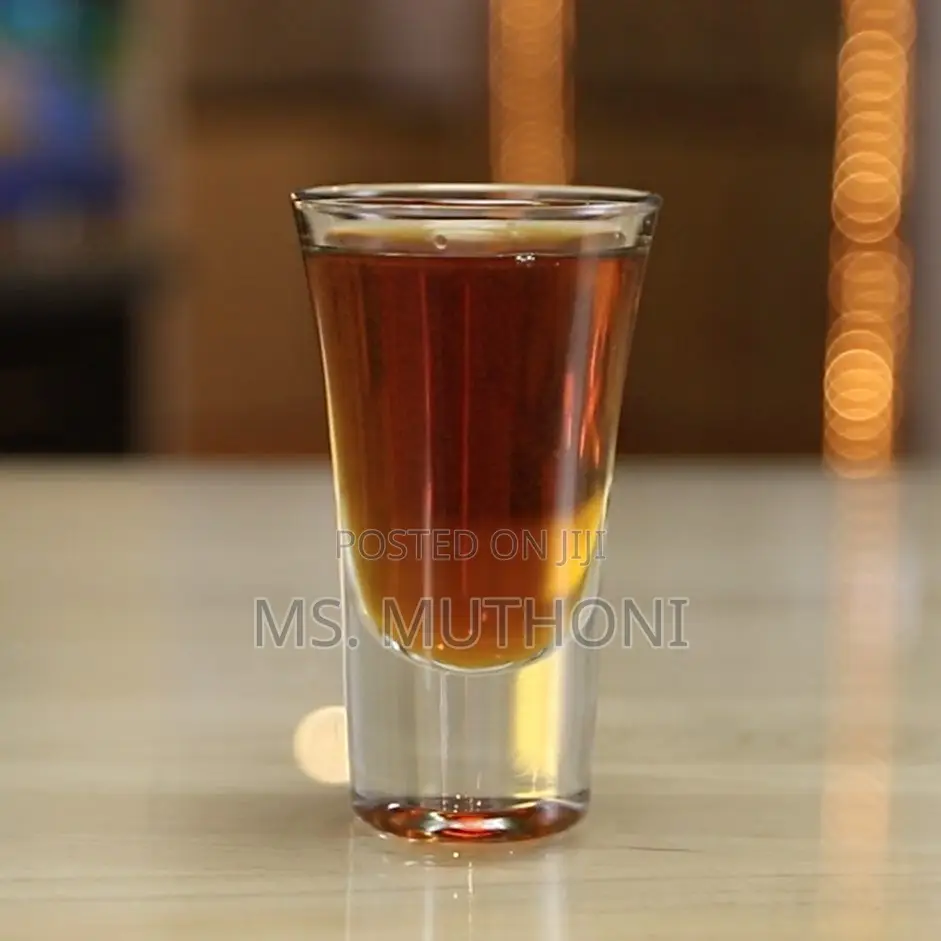 Clear Glass Shot Glasses With a Weighted, Thick Base