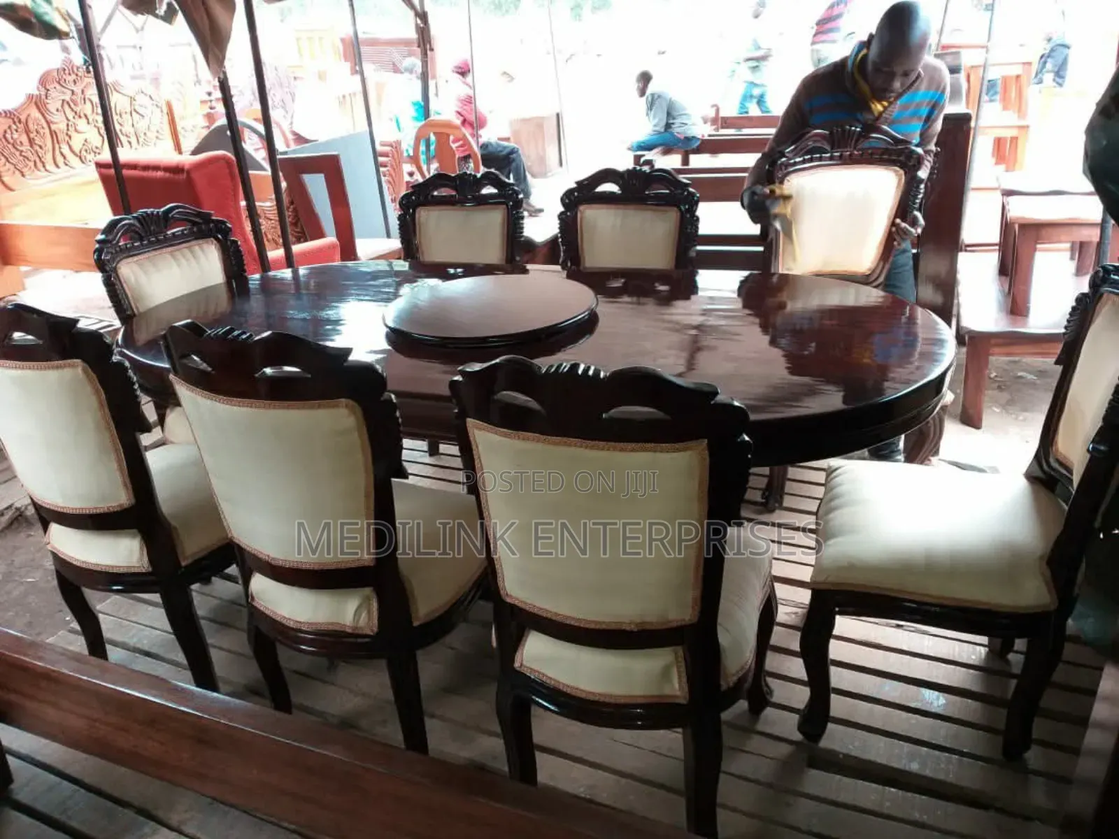 Elgin 8-Seater Antique Dinning Table Set