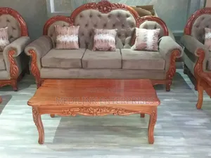 Wood Mix Antique Mack Sofa Set 3 Seater