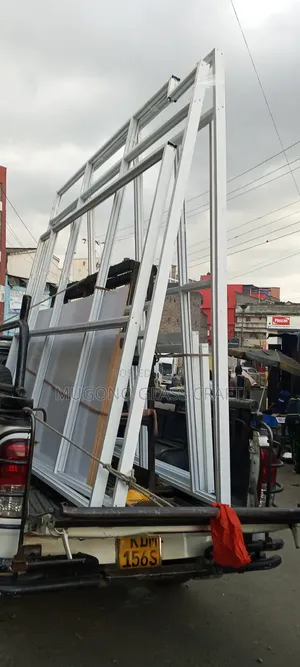 White Coated Aluminium Door