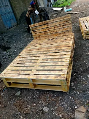 5*6 Wooden Pallet Bed-Detachable-Pallet Bed Framed