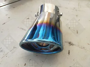 Decorative Exhaust Tip With Polished Chrome Colored Plating Finish