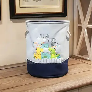 Kids Canvas Laundry and Toy Storage Basket