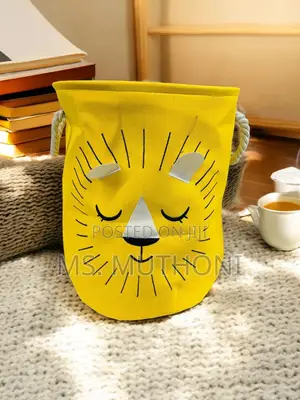 Kids Canvas Laundry and Toy Storage Basket