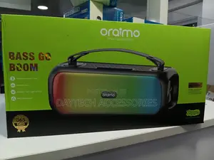 Oraimo Bass Go Boom Portable Bluetooth Speaker With RGB Lighting.
