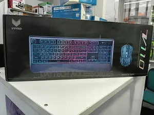 Rapoo V110 Backlit Gaming Keyboard and Optical Mouse Combo in Black.