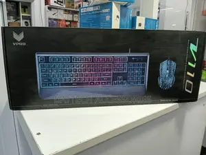 Rapoo V110 Backlit Gaming Keyboard and Optical Mouse Combo in Black.