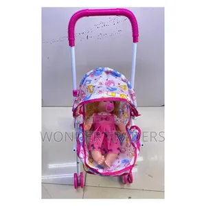 Kids Stroller and Doll *Doll 30cm Long *Stroller 52cm Long