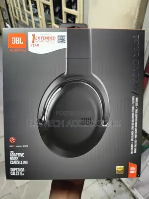 JBL Tour One M2 Wireless Noise Cancelling Headphones Set in Black.