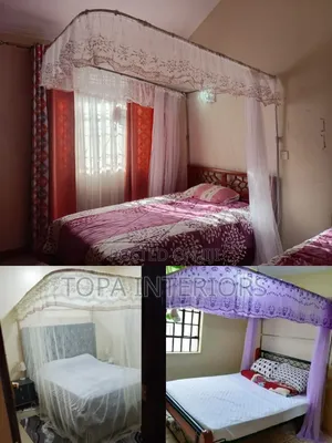 2 Poster Curved Rail Mosquito Nets for Diy Project