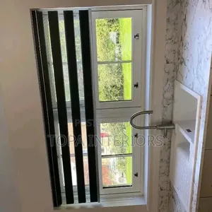 Kitchen Privacy Black Roller Window Blinds
