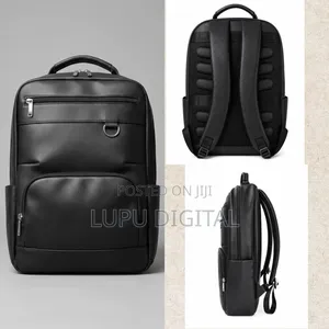 Professional Sleek Leather Business Backpack