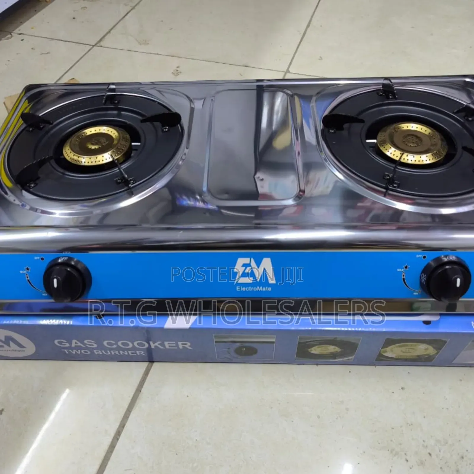 Electromate Metallic Two Burner Table Top Cooker