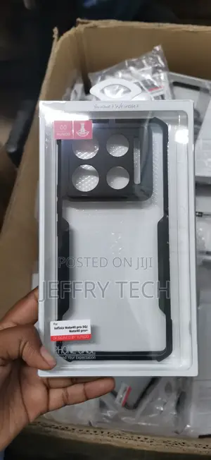 Shockproof Phone Case for the Infinix Note 40 Pro 5g/Pro+ in Black.