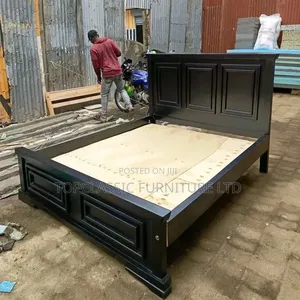 5x6 Black Panel Bed Hardwood