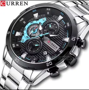 Black Silver Curren Gents Watch #8402