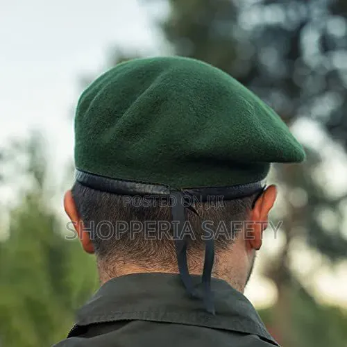 Green Cotton Beret