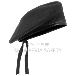 Black Cotton Beret