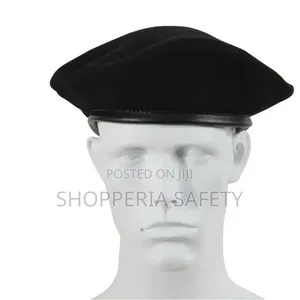 Black Cotton Beret