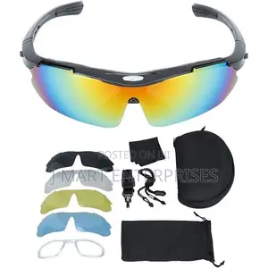 Sports Sunglasses - 5 Interchangeable Lenses for Men Women,