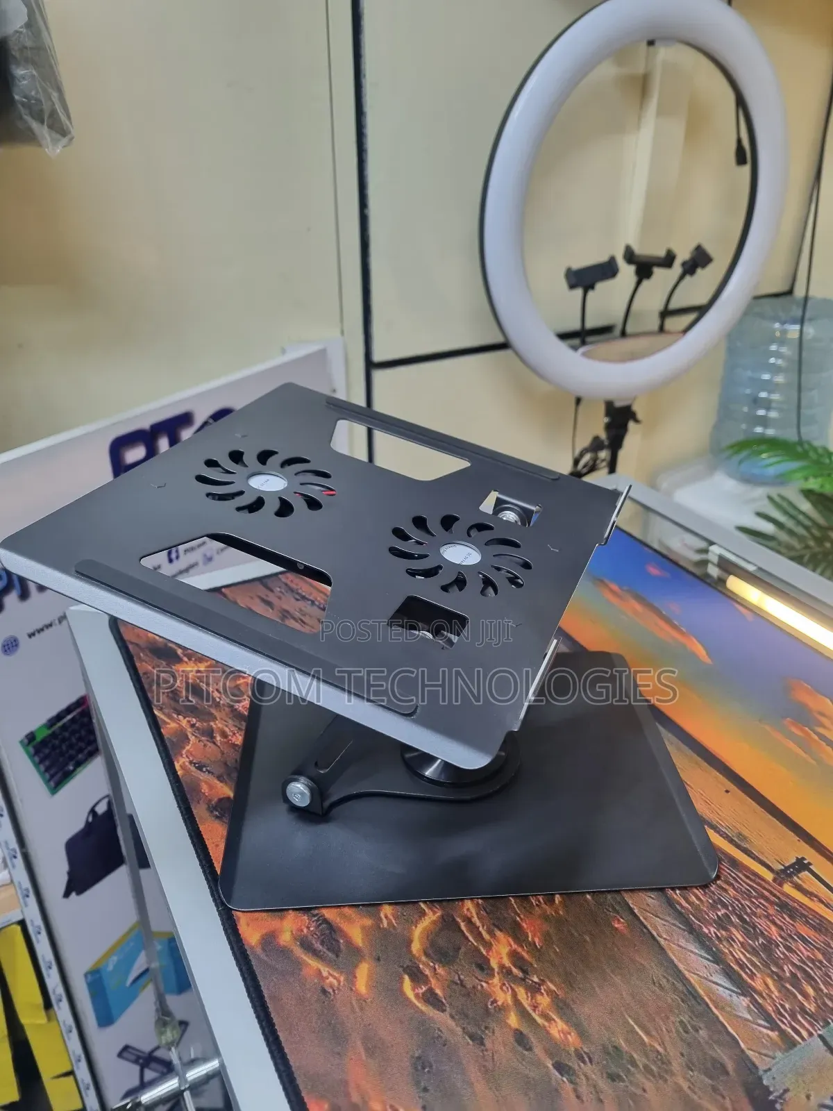 Rotating Laptop Stand With Cooling Fan