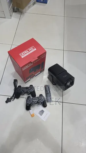 Hy320 Android Smart Projector Builtin Gaming Console Wireless Gamepads