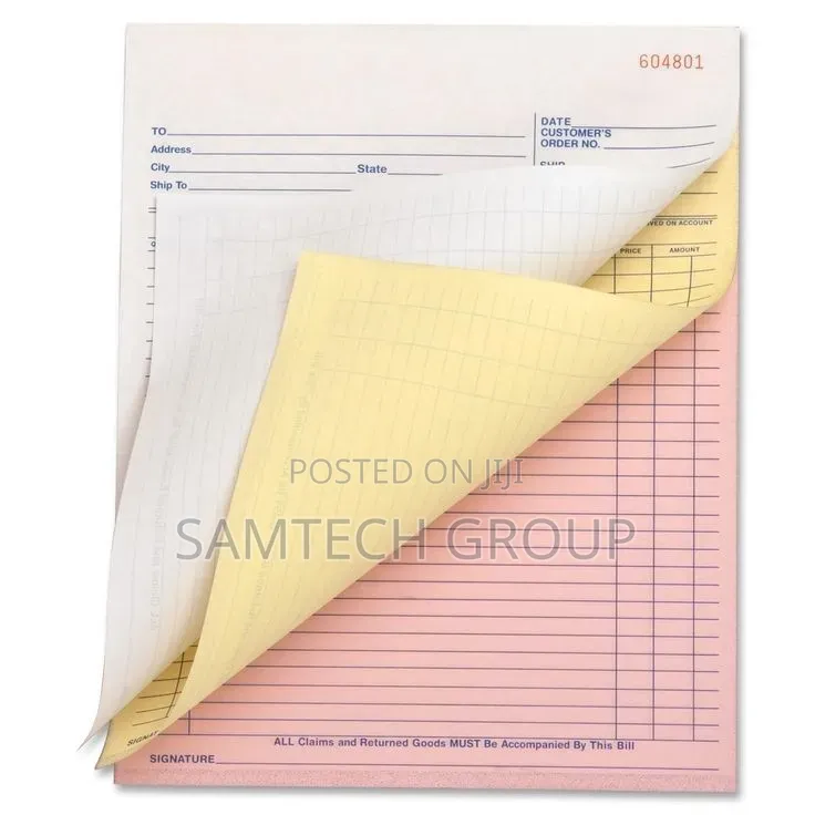 Well Designed Receipt  Books Printing 
