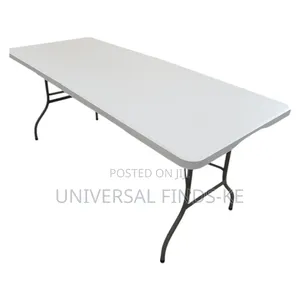 Foldable White Camping Table – Portable Outdoor Picnic Utility Table