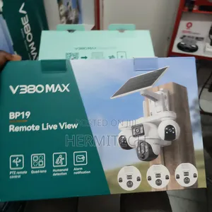 4lens 3ptz Solar Powered CCTV Cameras Outdoor Use