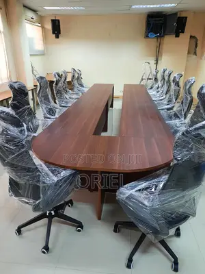 Office Boardroom Table : U-Shaped Meeting 6m Wooden Conference Table