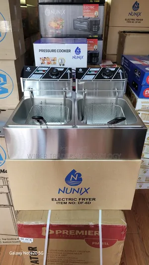 Nunix 12l (6l+6l) Commercial Double Stainless Steel Deep Fryer