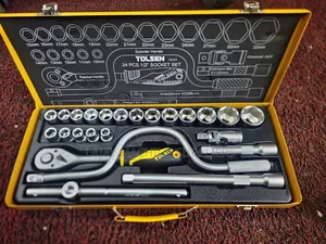 Tolsen 24pcs 1/2" Socket Set With Steel Case