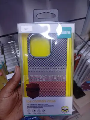 iPhone 16 Pro, Featuring a Vibrant Yellow Frame Cover