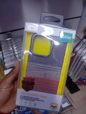 iPhone 16 Pro, Featuring a Vibrant Yellow Frame Cover