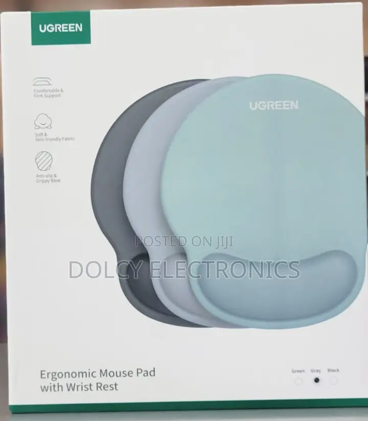 U Green Ergonomic Mouse Pad With Wrist Support.